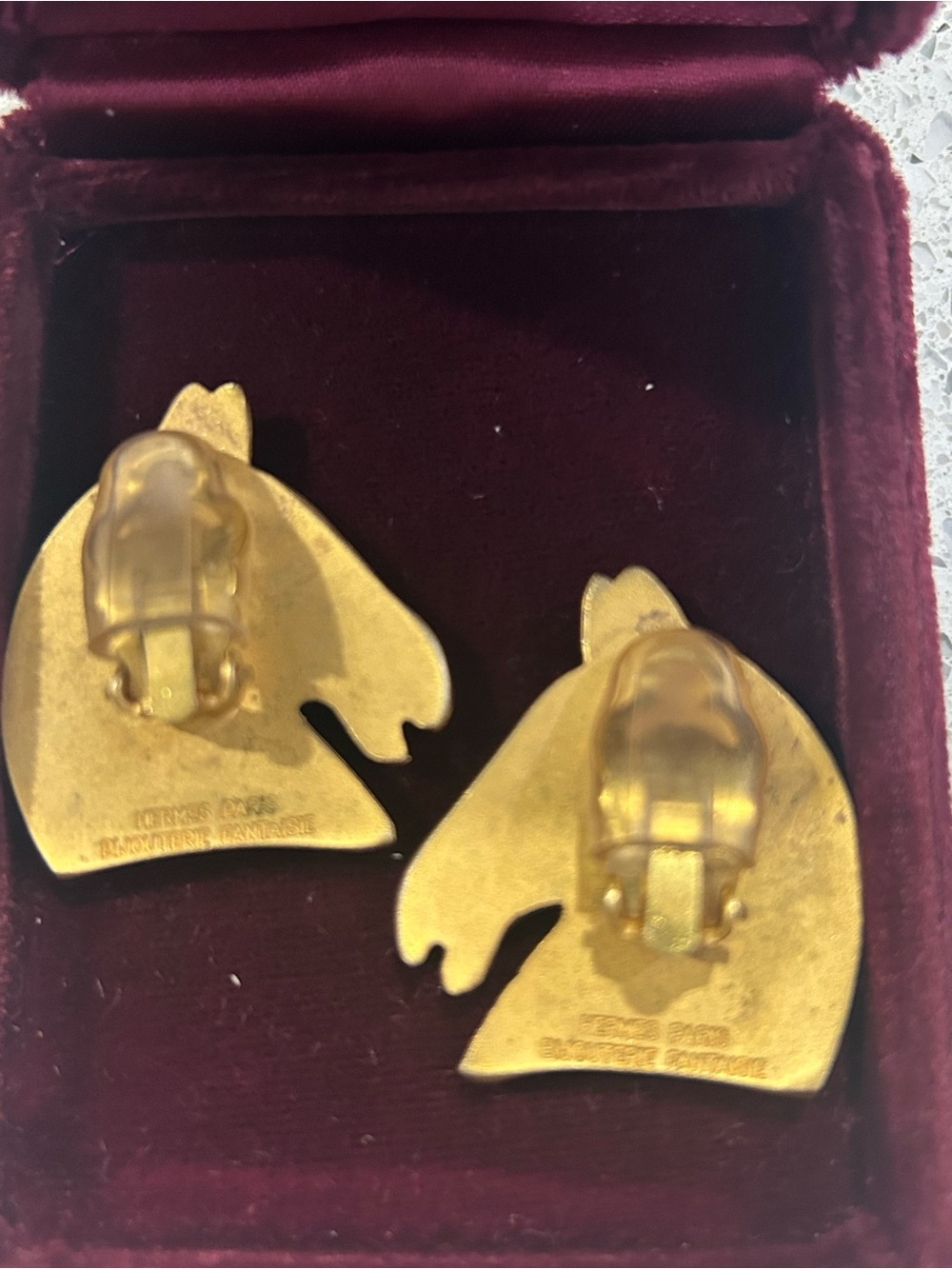 Hermes Gold Horse Head Earrings - Picture 2 of 2